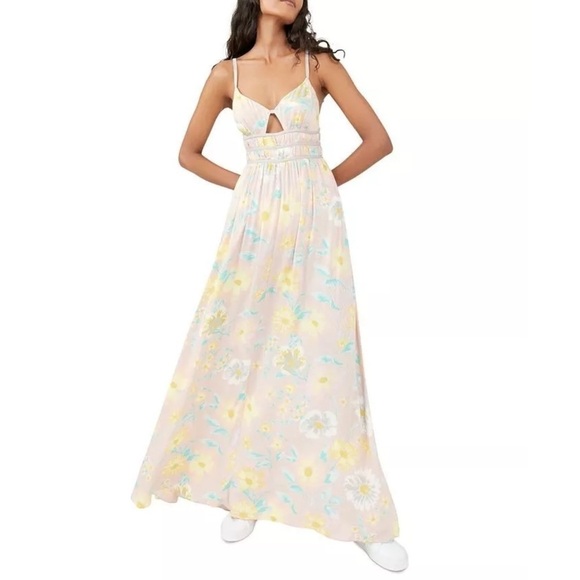 FREE PEOPLE Wisteria Maxi Dress in Light Combo - Picture 2 of 14